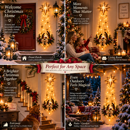 ✨Last Day 49% OFF✨✝️ Bethlehem Star of  – Lighted Nativity Wall Decor