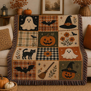 Vintage Halloween Blanket