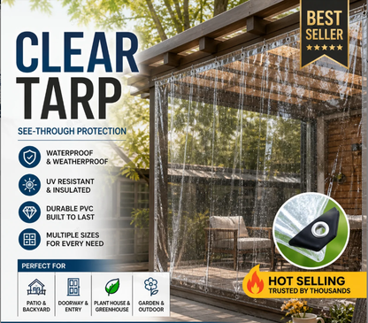 Heavy Duty Weatherproof Clear Tarps 14 Mil
