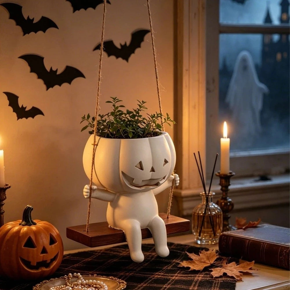 🎃Halloween Pumpkin Hanging Planter Character Resin Hanging Flower