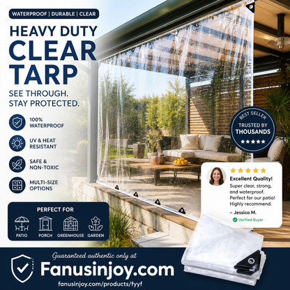 Heavy-Duty Clear Tarp – Outdoor Coverage Without Blocking the Light