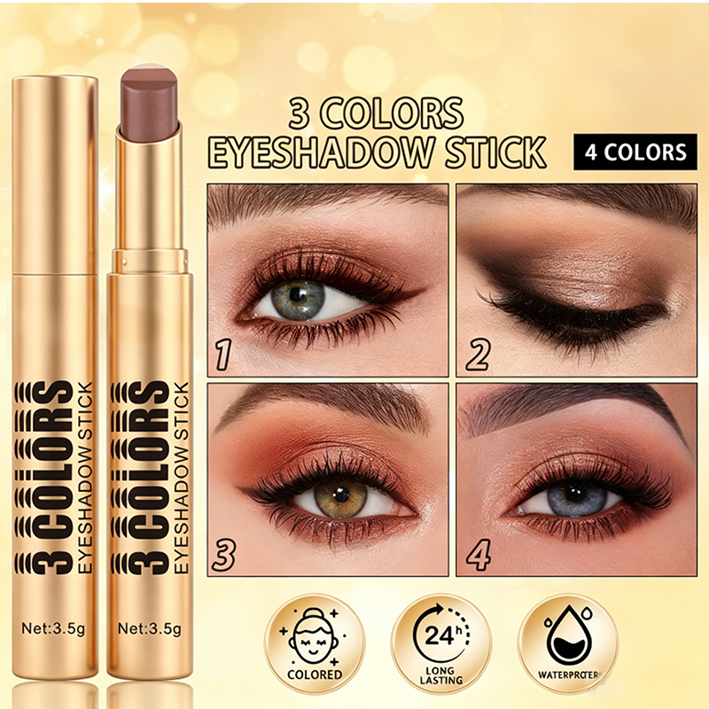 💄HOT SALE 💥 3-in-1 Gradient Eyeshadow Stick – One-Swipe, Waterproof, Curved Nib ✨