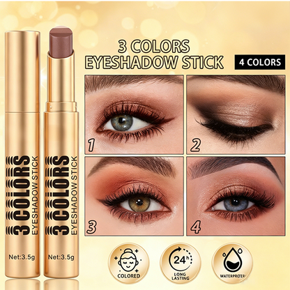 💄HOT SALE 💥 3-in-1 Gradient Eyeshadow Stick – One-Swipe, Waterproof, Curved Nib ✨