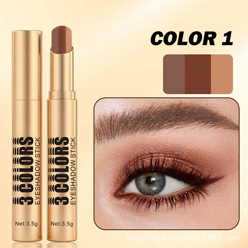 💄HOT SALE 💥 3-in-1 Gradient Eyeshadow Stick – One-Swipe, Waterproof, Curved Nib ✨