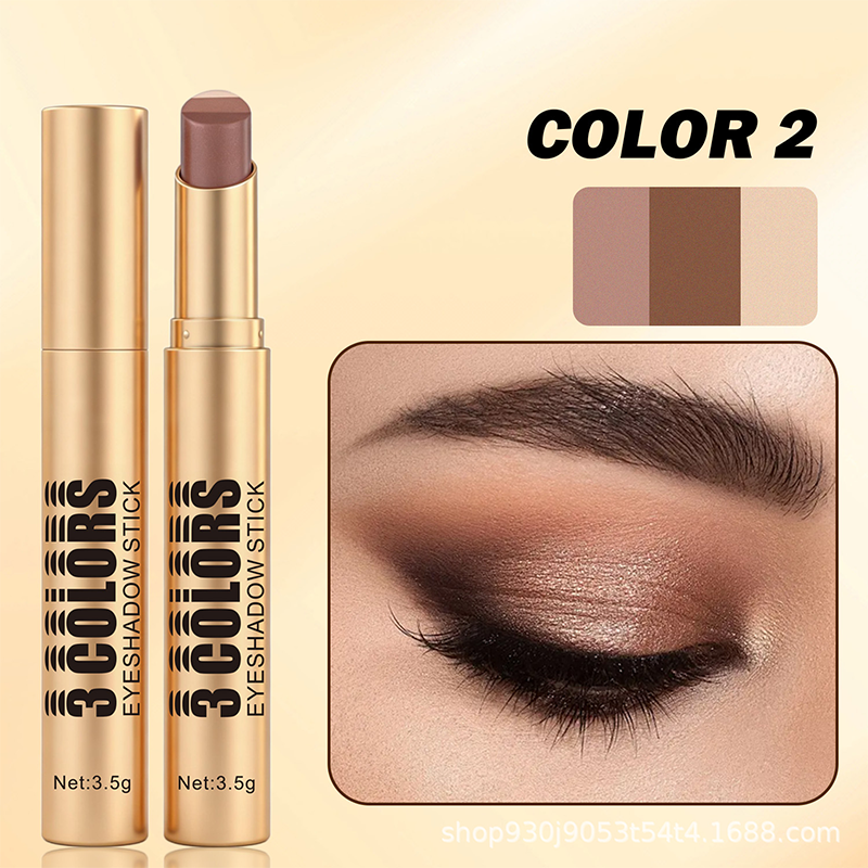 💄HOT SALE 💥 3-in-1 Gradient Eyeshadow Stick – One-Swipe, Waterproof, Curved Nib ✨