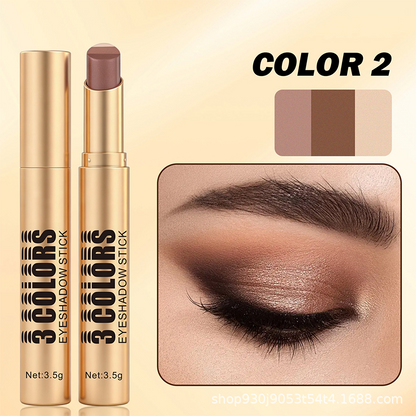 💄HOT SALE 💥 3-in-1 Gradient Eyeshadow Stick – One-Swipe, Waterproof, Curved Nib ✨