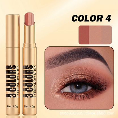 💄HOT SALE 💥 3-in-1 Gradient Eyeshadow Stick – One-Swipe, Waterproof, Curved Nib ✨