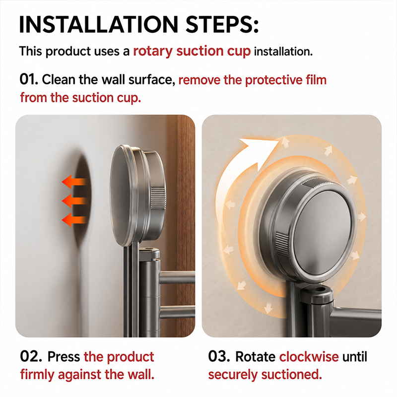 Heavy Duty Suction Towel Rack