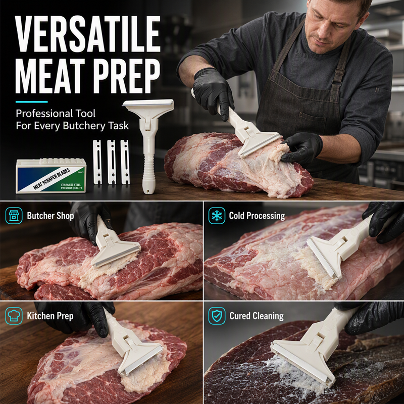 Different uses of professional meat scraper