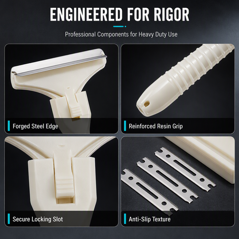Meat scraper component construction