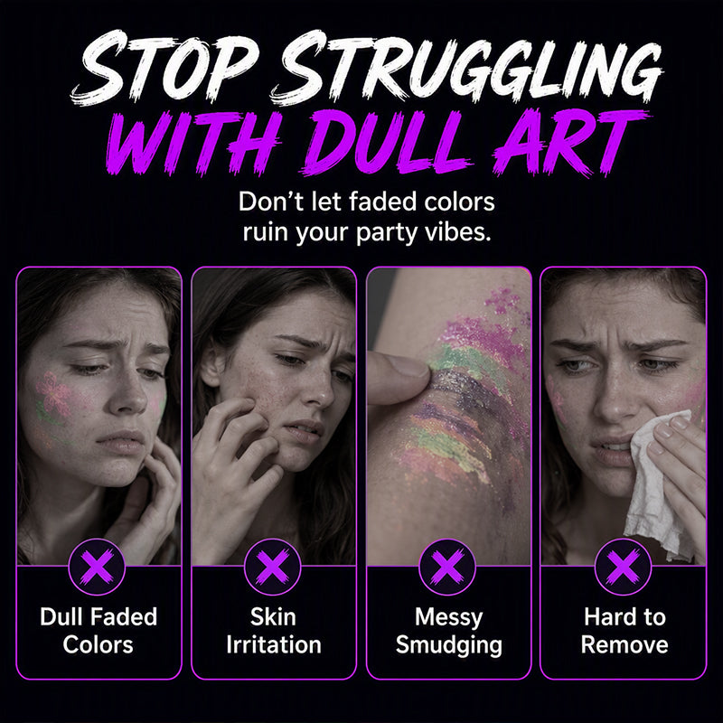 ✨ Glow Party Tattoo Pens – Fun UV Body Art Markers for Parties, Festivals & Night Events