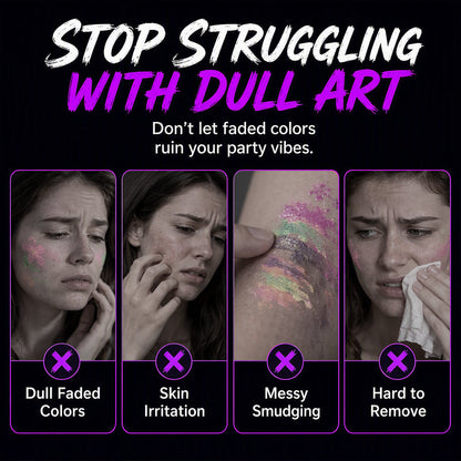 ✨ Glow Party Tattoo Pens – Fun UV Body Art Markers for Parties, Festivals & Night Events