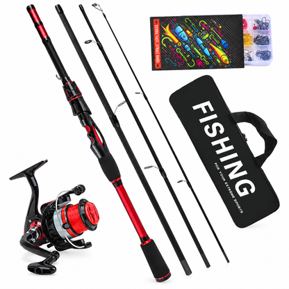 🎣LIMITED-TIME 50% OFF! 🌊4-Piece Fiberglass Sea Fishing Rod Long Distance Casting Lure Rod