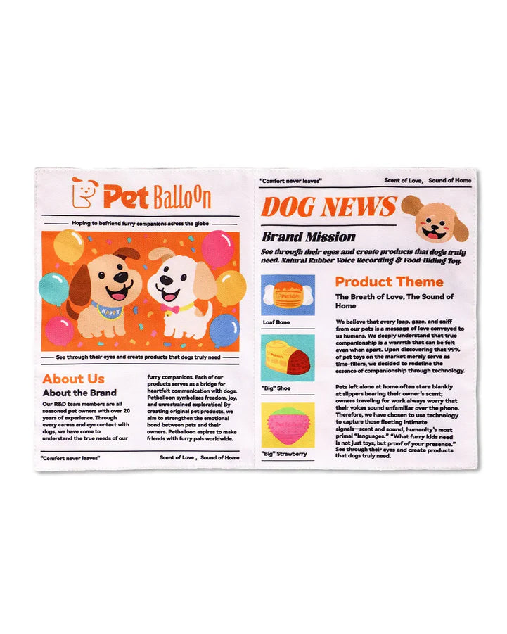 Dog Newspaper Durable Chew Crinkle Toy